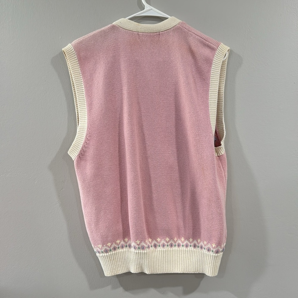 Vintage Eddie Bauer floral knit grandmacore vest - Picture 4 of 8